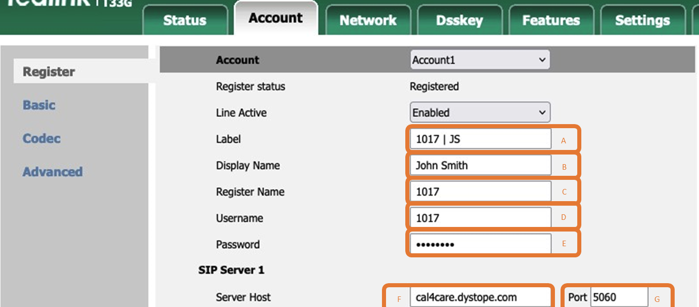 Yealink manual provisioning.